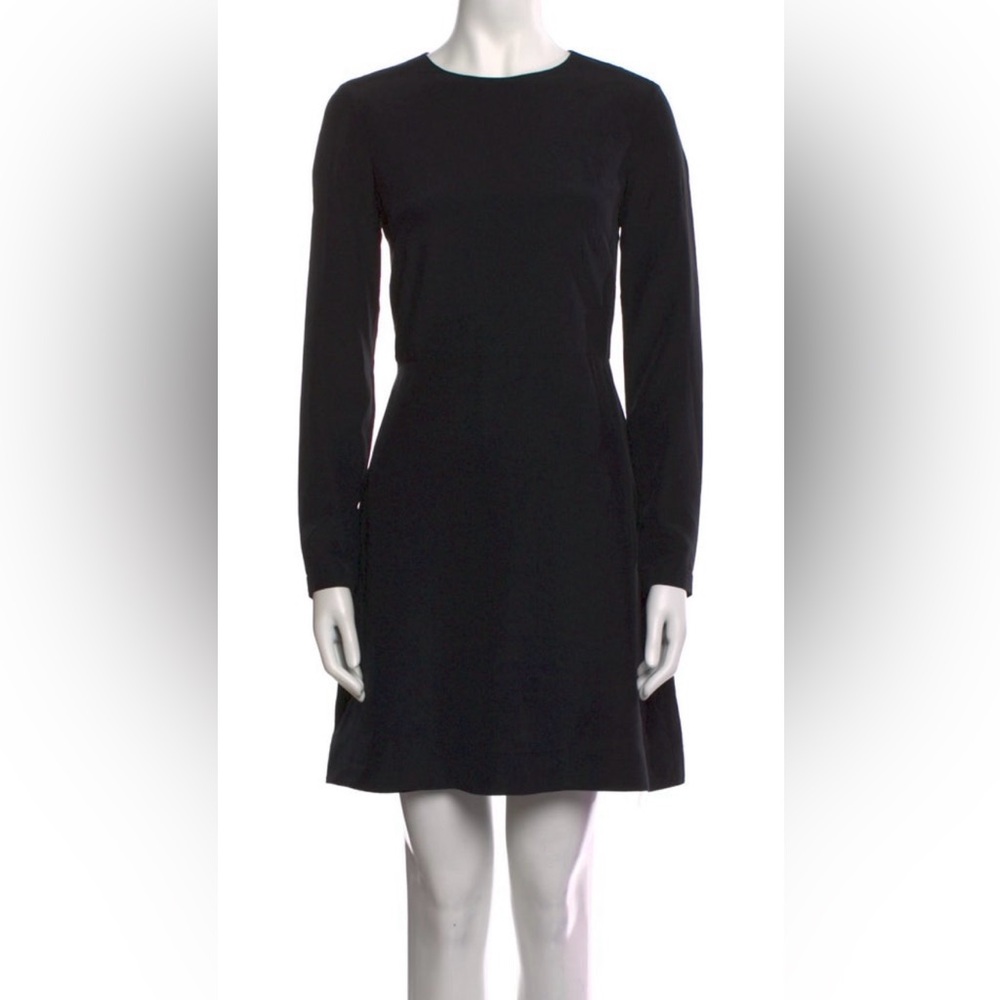 Tibi Black Silk A-Line Dress – Size M